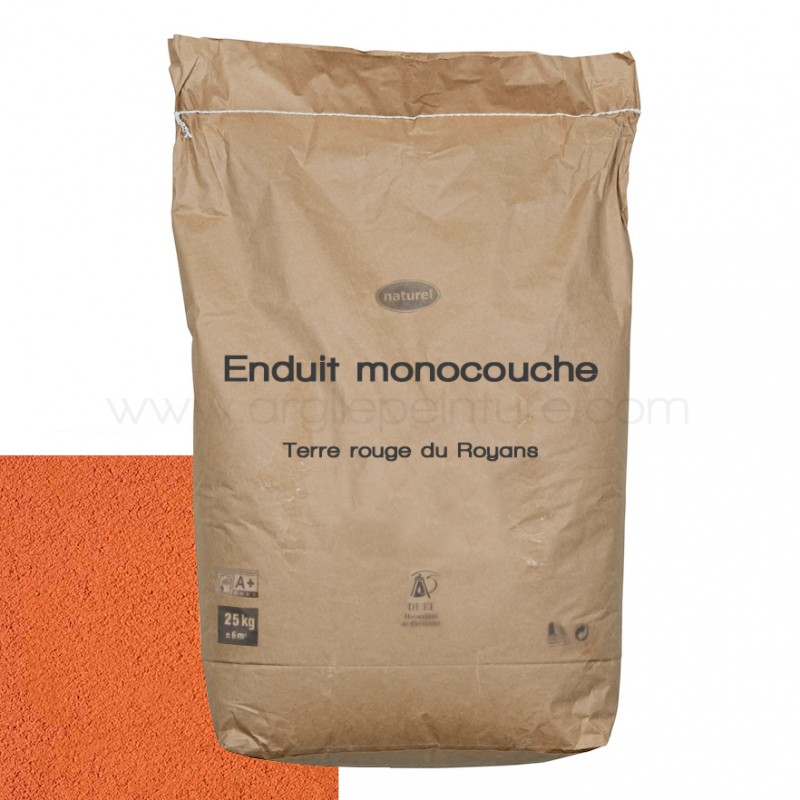 Enduit monocouche de dressage Terre rouge du Royans 25 Kg