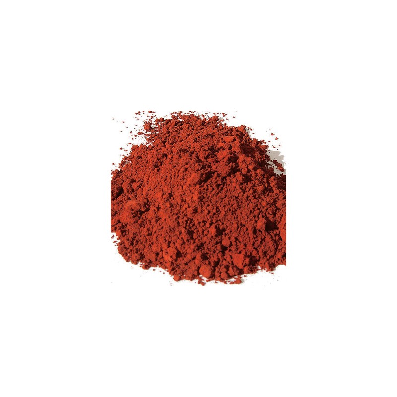 Pigment minéral, teinte: Ocre rouge de puisaye