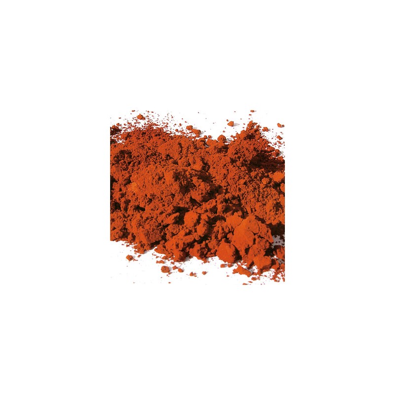 Pigment minéral, teinte: Ocre rouge foncé