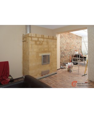 Brique de terre crue cheminée