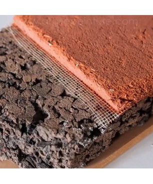 Enduit terre du Royans sur liège