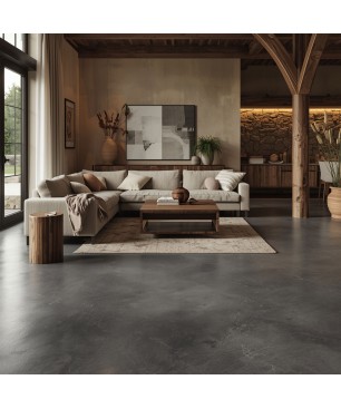 Sol en béton ciré Anthracite