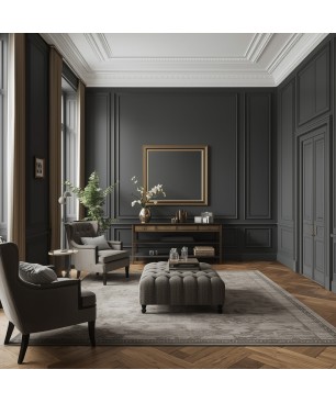 Peinture à l'argile dans un salon